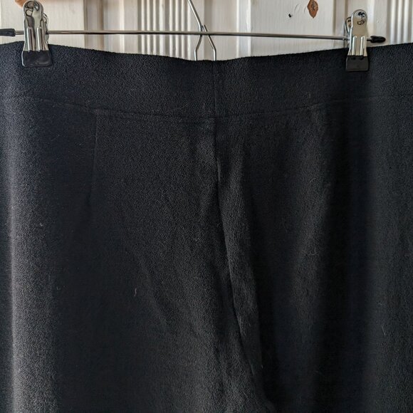 Eileen Fisher - Black Wool Wide Leg Pants - Picture 4 of 6